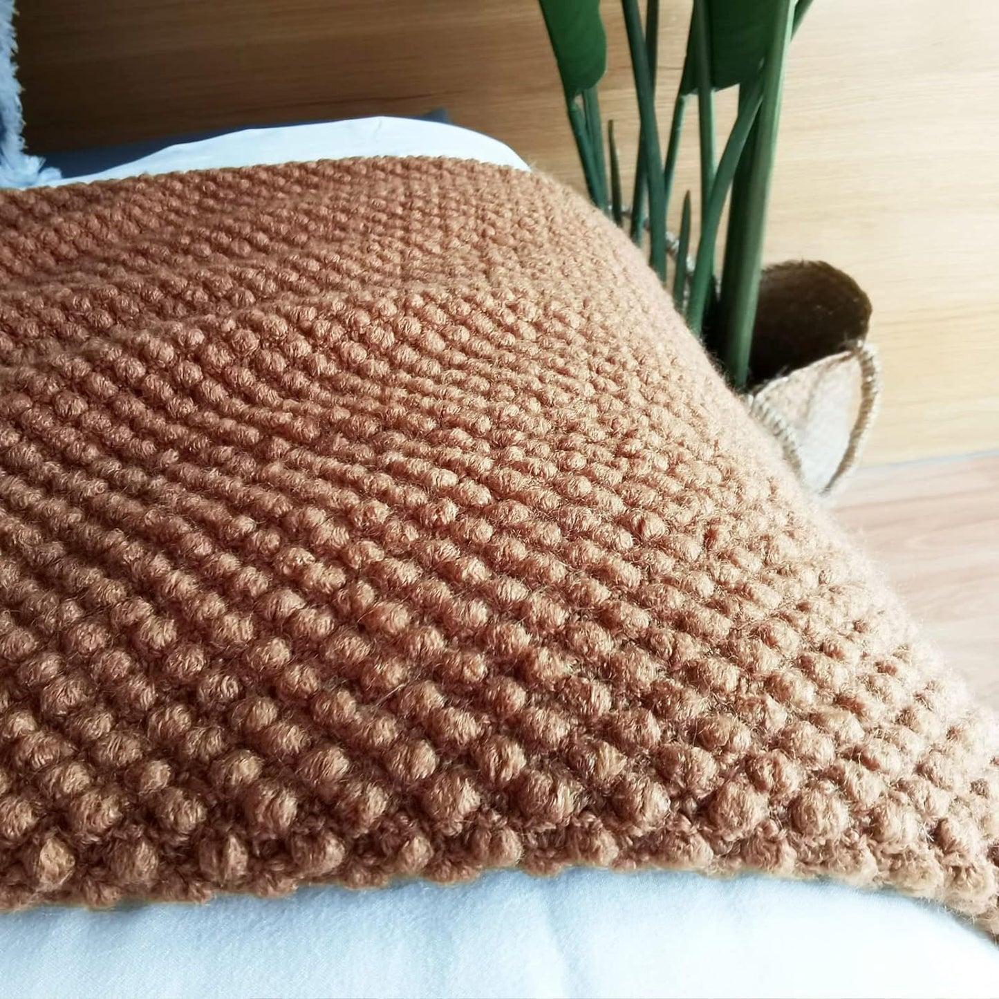 Knitted Throw Blanket with Tassels Bubble Textured Lightweight Throws for Couch Cover Home Decor (Caramel, 50X60)